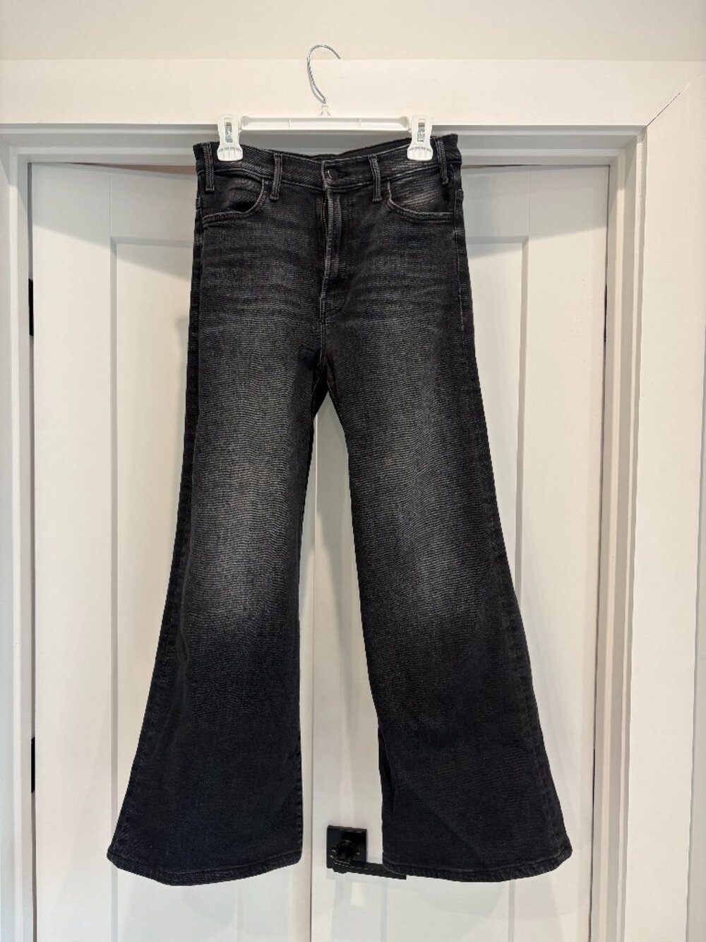 MOTHER The Hustler Roller Sneak High-Rise Wide-Leg Jeans - color Not Today Sata - Picture 6 of 6